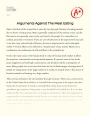 Arguments Against The Meat Eating Essay