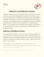 Reflection and Reflective Practice Essay