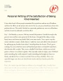Personal Writing of The Satisfaction of Being Kind-hearted Essay