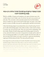How an Online Hotel Booking Engine Makes Hotel Room Booking Easy Essay