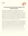 The Information Technology Industry in The World’s Economy Essay