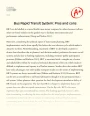 Bus Rapid Transit System: Pros and Cons Essay