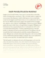 Should The Death Penalty Be Abolished Essay
