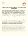 Should Smoking Be Made Illegal: Argumentative Essay