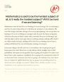 Why Math is a Hard Subject Essay