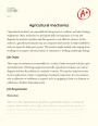 The Job of an Agricultural Mechanic Essay