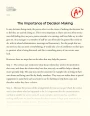 The Importance of Decision Making Essay
