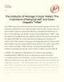 "Trifles" and "The Importance of Being Earnest": The Institution of Marriage Essay