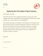Applying The Principles of Sport Science Essay