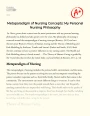 Metaparadigm of Nursing Concepts: My Personal Nursing Philosophy Essay