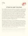 A Thank You Letter to My Friend Essay