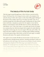 The Beauty of The Human Body Essay