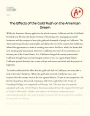 The Effects of The Gold Rush on The American Dream Essay