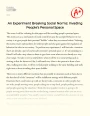 An Experiment Breaking Social Norms: Invading People’s Personal Space Essay