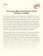 The Causes and Effects of Poor Nutrition in Children Essay