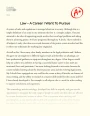 Law – a Career I Want to Pursue Essay