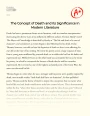The Concept of Death and Its Significance in Modern Literature Essay