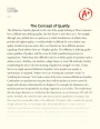 The Concept of Quality Essay