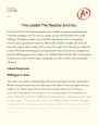 "The Leader The Teacher and You" Book Review Essay