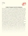 The Issue of Public Transport and Its Problems Essay