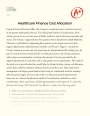 Healthcare Finance Cost Allocation Essay