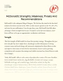 Mcdonald’s: Strenghts, Weakness, Threats and Recommendations Essay