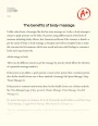 The Benefits of Body Massage Essay