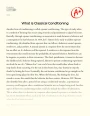 What is Classical Conditioning Essay