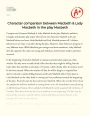 Character Compare and Contrast: Macbeth and Lady Macbeth in Shakespeare's Play Essay