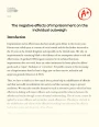 The Negative Effects of Imprisonment on The Individual Outweigh Essay