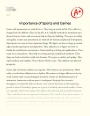 Importance of Sports and Games Essay