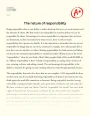 The Nature of Responsibility Essay