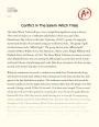 Conflict in The Salem Witch Trials Essay