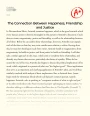 The Connection Between Happiness, Friendship and Justice Essay
