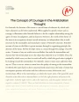 The Concept of Courage in The Aristotelian Thought Essay