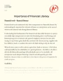 Importance of Financial Literacy Essay