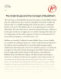 The Great Stupa and The Concept of Buddhism Essay