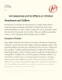 Homelessness and Its Effects on Children Essay