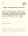 Benefits of Cooking for Students at School Essay