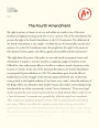 Right to Privacy: The Fourth Amendment Essay