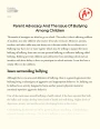 Parent Advocacy and The Issue of Bullying Among Children Essay