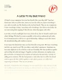 A Letter to My Best Friend Essay