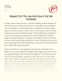 1000 Words on Respect: The Foundation of Law and Society Essay