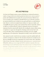 Art and Memory Essay