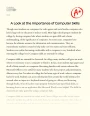 A Look at The Importance of Computer Skills Essay