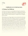 A Reflection on a Christmas Carol by Charles Dickens Essay