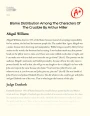 Blame Distribution Among The Characters of The Crucible by Arthur Miller Essay