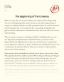 The Beginning of The Universe Essay
