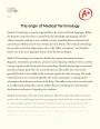 The Origin of Medical Terminology Essay