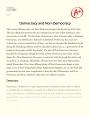 The Concept of Democracy and Non-democracy Essay